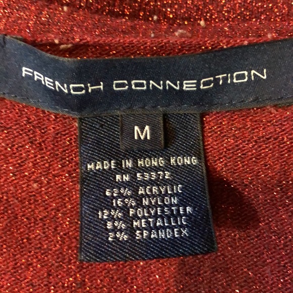 French connection size medium red short sleeved top - Picture 7 of 8